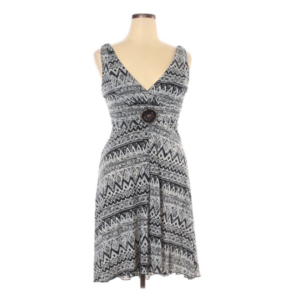 Pattered knee length dress
